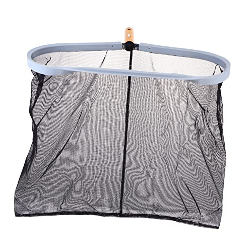 VANZACK 1Stück Pool Scoop Netz für Teich und Schwimmbadreinigung Schwarzer Aluminiumrahmen Zubehör zur Mühelosen Entfernung von Blättern und Schmutz von VANZACK