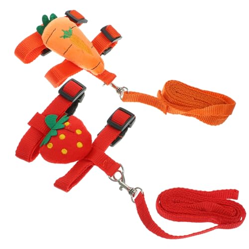 VANZACK 2sätze Teiliges Set Für Kaninchen Einstellbares Geschirr Und Leine Flexibel Und Langlebig Für Kleine Haustiere Zufällige Stilwahl von VANZACK