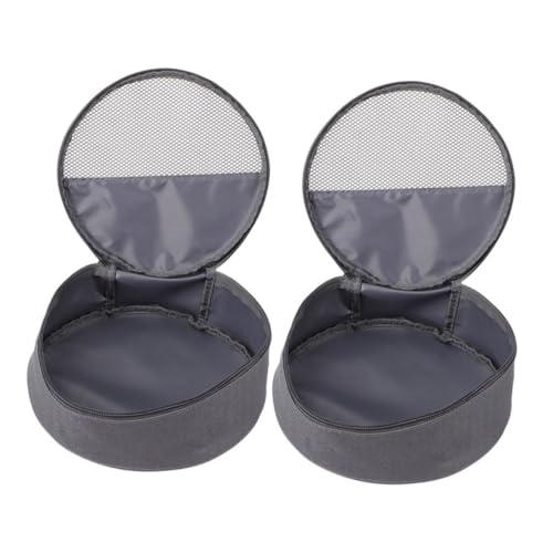 VANZACK 2 Stück Camping Besteck Organizer aus Robustem Canvas mit Belüftungsnetz Zylindrische Aufbewahrungstasche für Outdoor Kochgeschirr Geschirr Utensilien Platzsparend für Picknick von VANZACK