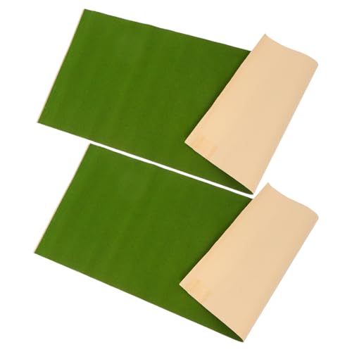 VANZACK 2 Stück DIY Teiliges Kunstrasenmatte Flockige Grüne Grasmatte für Modellbau Landschaft Eisenbahn Sandtisch Bastelzubehör Lebensechte Gras Turf Papierfläche von VANZACK