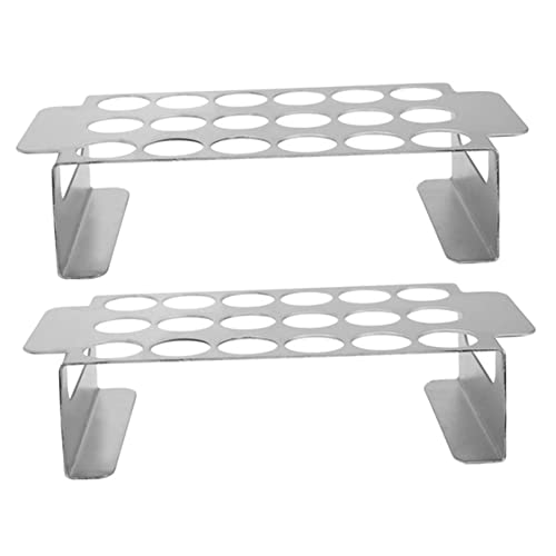 VANZACK 2 Stück Edelstahl Grillrost Langlebiger BBQ für Hähnchenkeulen Antihaftbeschichtet Tragbar für Outdoor Gasgrill und Camping Verhindert Anbrennen Gefüllten Jalapenos von VANZACK