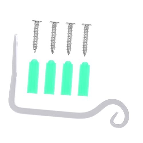 VANZACK 2 Stück Eisen Wandhaken Weiß Robuste Pflanzenhalterung für Blumenampel Laterne Vogelhäuschen Windspiel Balkon Garten Innen Außen von VANZACK