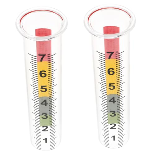 VANZACK 2 Stück Frostsicherer Regenmesser Klarem Glasrohr Dekorativer Outdoor Regenmesser für Garten Grünfläche Terrasse Langlebiger Niederschlagsmesser mit Transparenter Anzeige VANZACK 2 Stück Frostsicherer Regenmesser Klarem Glasrohr Dekorativer Outdoor Regenmesser für Garten Grünfläche Terrasse Langlebiger Niederschlagsmesser mit Transparenter Anzeige von VANZACK