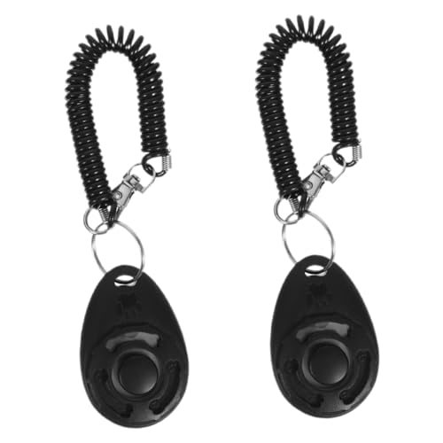 VANZACK 2 Stück Hundetraining Clicker mit Handgelenkband Tragbares Haustierverhaltenstraining Werkzeug Lauter für Hunderassen und Altersgruppen Trainingszubehör von VANZACK