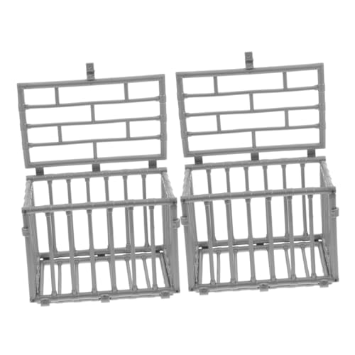 VANZACK 2 Stück Miniatur Käfig Modell Teiliges Abs Kunststoff DIY Dekoration Langlebiger Kleiner Tierkäfig Multifunktional für Figurenaufbewahrung und Bastelzubehör als Tischdeko und von VANZACK