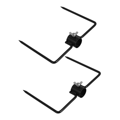 VANZACK 2 Stück Teiliges Eisen Erdspieß Robuster Outdoor Ständer für Sonnenschirme und Gartenfahnen Universeller Bodeneinsatz Rohrdurchmesser Stabiler Metallhalter für Lampen und Schirme von VANZACK