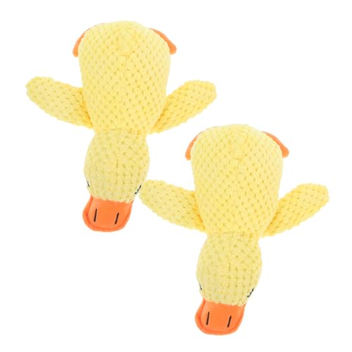 VANZACK 2 Stück Teiliges Quietschspielzeug für Kleine Hunde Gelbes Enten Design Robustes Kauresistentes Hundespielzeug mit Sound Fördert Spielerisches Training und Natürliche VANZACK 2 Stück Teiliges Quietschspielzeug für Kleine Hunde Gelbes Enten Design Robustes Kauresistentes Hundespielzeug mit Sound Fördert Spielerisches Training und Natürliche von VANZACK