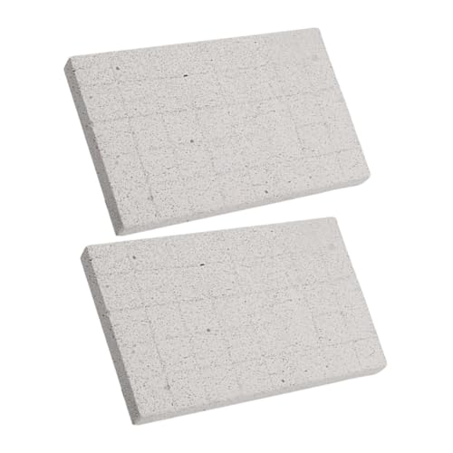 VANZACK 2 Stücke Natürlicher Lavastein Krallenschleifer und Kau Kleine Haustiere Robust Vielseitig für Chinchillas Kaninchen Meerschweinchen Igel Fußpflege Zahnpflege Pads von VANZACK