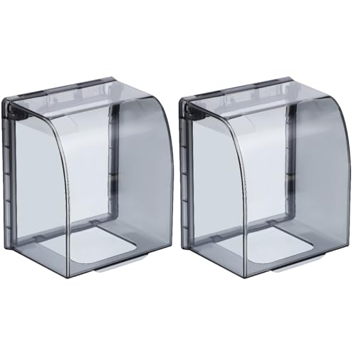 VANZACK 2 Stücke Wetterfeste Steckdosenabdeckung, Außensteckerschutz, Steckdosenschutz für Regenschutz, Grau, 4, 52x3, 93x6, 14 Zoll von VANZACK