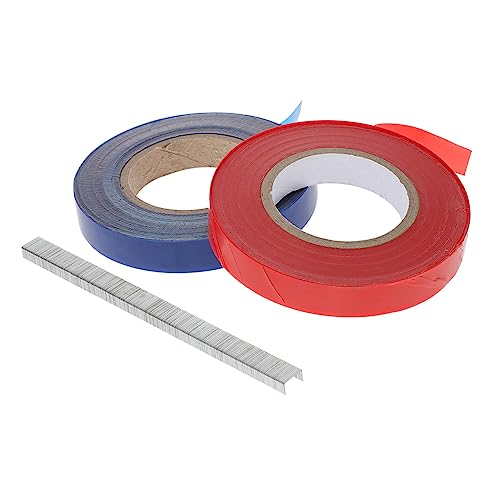 VANZACK 20 Rollen Pflanzenbindemaschine Set mit Wiederverwendbaren PVC Bändern und Heftklammern Gartenwerkzeug für Unterstützung von Pflanzen und DIY Projekte Teilig von VANZACK