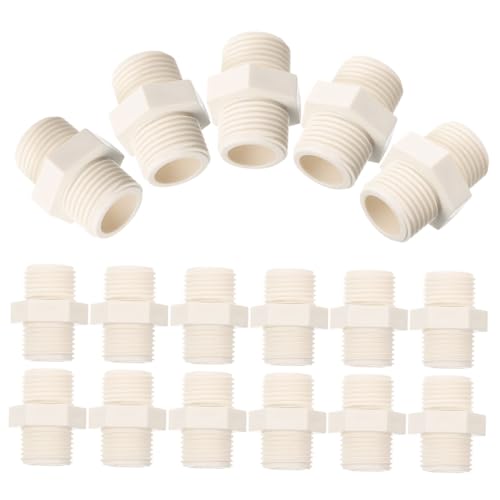 VANZACK 20 Stück Teiliges PVC Doppelaußengewinde Rohrverbindung Wiederverwendbar für Gartenbewässerung Pool Trinkwasser und DIY Rohrleitungsanschluss VANZACK 20 Stück Teiliges PVC Doppelaußengewinde Rohrverbindung Wiederverwendbar für Gartenbewässerung Pool Trinkwasser und DIY Rohrleitungsanschluss von VANZACK