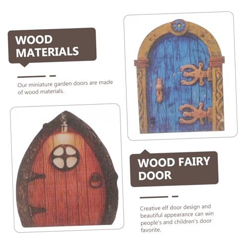 VANZACK 24 Stck. Teiliges Miniatur Holztüren- Dekorative Wichteltüren für Garten und Innenbereich Wetterfest Vielseitig Einsetzbar Baumstämmen Garten Langlebig und Detailreich Gestaltet von VANZACK