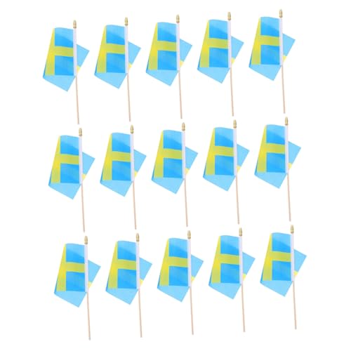 VANZACK 25 Stück Teiliges Mini Schwedenflaggen Holzstab Handlich Sicher ohne Spitze Flaggenköpfe für Partys Paraden Tisch Gartendekorationen VANZACK 25 Stück Teiliges Mini Schwedenflaggen Holzstab Handlich Sicher ohne Spitze Flaggenköpfe für Partys Paraden Tisch Gartendekorationen von VANZACK
