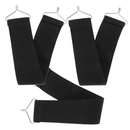 VANZACK 3 Stück Schwarze Verstärkungsbänder für Liegestühle Elastische Bruchsichere Reparaturgurte mit Haken Strapazierfähige Ersatzgurte für Lounge Gartenstühle Erhöhte Tragkraft und von VANZACK