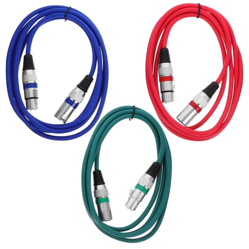 VANZACK 3 Stück Xlr Kabel Xlr Male Mikrofonkabel Blau Rot und Grün Hohe Leitfähigkeit Langlebig und Sicher für Verschiedene Audiogeräte VANZACK 3 Stück Xlr Kabel Xlr Male Mikrofonkabel Blau Rot und Grün Hohe Leitfähigkeit Langlebig und Sicher für Verschiedene Audiogeräte von VANZACK