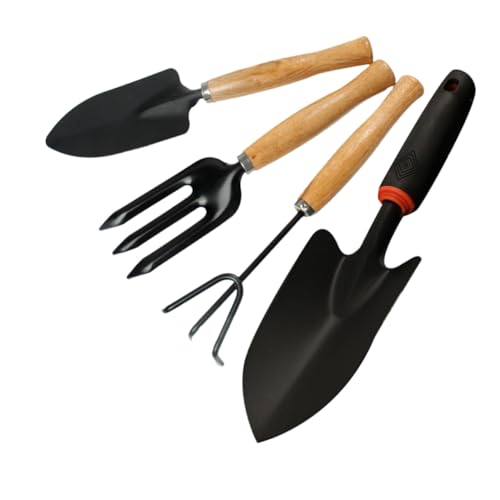 VANZACK 4 STÜCKE Teiliges Mini Gartenwerkzeug Set aus Rostfreiem Metall mit Ergonomischem Griff Inkl Schaufeln und Rechen Multifunktional für Balkon Garten Pflanzenpflege Unkraut VANZACK 4 STÜCKE Teiliges Mini Gartenwerkzeug Set aus Rostfreiem Metall mit Ergonomischem Griff Inkl Schaufeln und Rechen Multifunktional für Balkon Garten Pflanzenpflege Unkraut von VANZACK