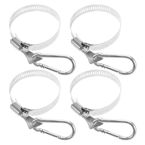 VANZACK 4 Stück Fahnenmast-Clips Robuste Flaggen-Clips Edelstahl-Fahnenmast-Ringe Mit Karabinerklemme Für Boot Yacht LKW ATV Garten Häuser von VANZACK