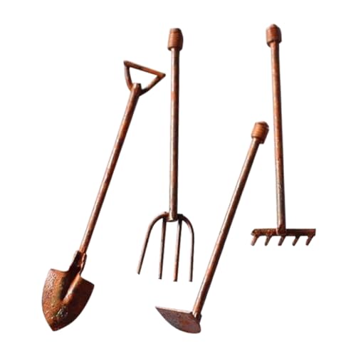 VANZACK 4 Stück Gartengeräte Teiliges Metall Werkzeug Dekoration für Garten und Vintage Gartenwerkzeug für Designs und Arrangements von VANZACK
