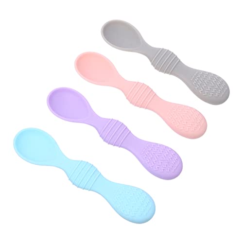 VANZACK 4 Stück Teiliges Löffel Weiche Fütterungslöffel Lebensmittelechtem Material Hitzebeständig Sicher für Junge Mädchen und Kleinkinder Buntes Home Utensilien VANZACK 4 Stück Teiliges Löffel Weiche Fütterungslöffel Lebensmittelechtem Material Hitzebeständig Sicher für Junge Mädchen und Kleinkinder Buntes Home Utensilien von VANZACK