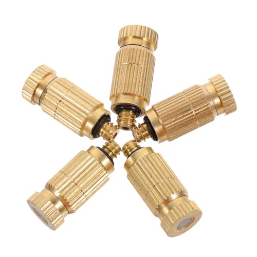VANZACK 5 Stück Teiliges Hochdruck nebeldüsen aus Messing mit Antitropf design Vielseitig Einsetzbar für Garten Tierhaltung und Fabriken Einfache Installation Effiziente Kühlung und VANZACK 5 Stück Teiliges Hochdruck nebeldüsen aus Messing mit Antitropf design Vielseitig Einsetzbar für Garten Tierhaltung und Fabriken Einfache Installation Effiziente Kühlung und von VANZACK