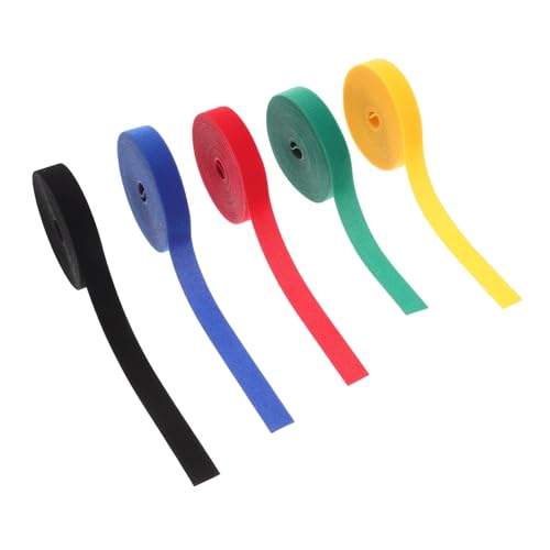 VANZACK 5 Stück Teiliges Teppichmarkierungsstreifen aus Wiederverwendbarem Nylon Bunte Kabelbinder für Kabel Teppichorganisation Breit Lang für Klassenzimmer und Kreative Bastelprojekte von VANZACK