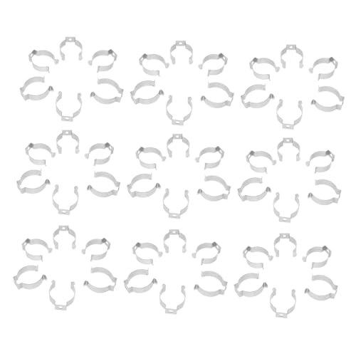 VANZACK 50 Stück Edelstahl U Clips Halterung für LED Röhrenlampen und Leuchtstoffröhren Stabile Rohrschellen zur Sicheren Befestigung von Lampen Einfach zu Montieren und Langlebig von VANZACK