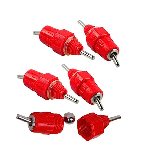 VANZACK 50 Stück Hühnertränke Automatischer Geflügel Wassertrinker Schraubstil Edelstahl Trinknippel Wasserspender für Hühner Enten Wachteln Quail PVC Eimer Installation von VANZACK