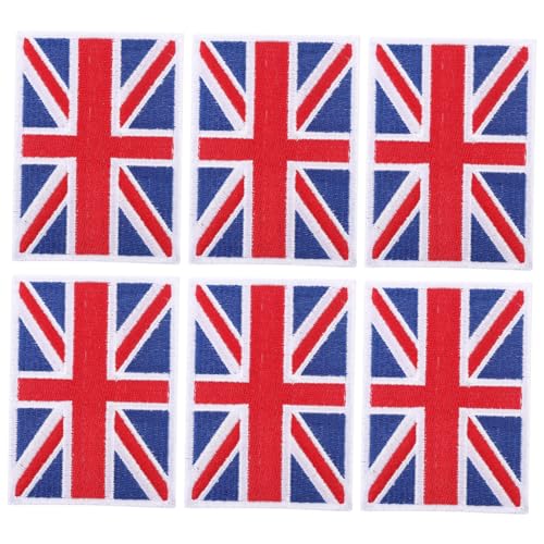 VANZACK 6 Stück Teiliges Nationalflaggen-patches Beständig zum Reparieren von Löchern und Verzieren von Kleidung Hüten Taschen DIY Applikationen Modisch und Farbenfroh von VANZACK