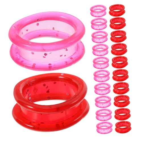 VANZACK 80 Stück Finger Ringe für Scheren Rutschfeste Daumen Inserts Flexible Schutzringe für Friseurscheren und Haustierpflege Hygienisch Leicht zu Reinigen Komfortabel und Passend von VANZACK