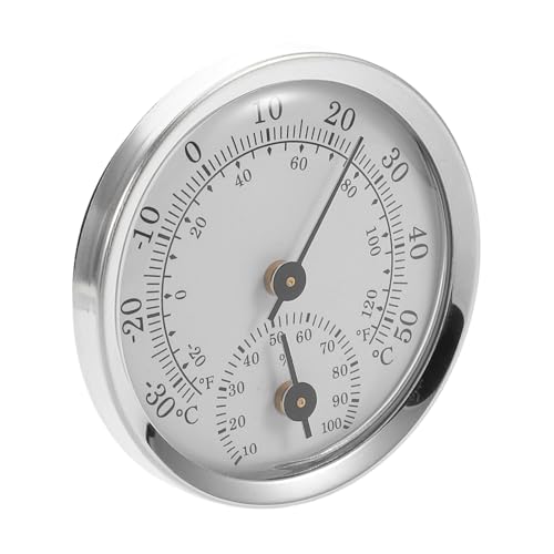 VANZACK Analoges Mini Hygrometer mit Langlebiger Kunststofflinse Handlich und Leicht Ablesbares Display für Innenräume Gewächshaus Büro zur Präzisen Messung von Temperatur und von VANZACK