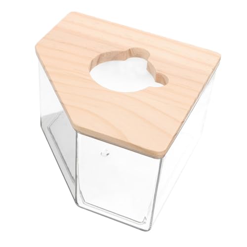 VANZACK Badezimmerspielzeug Container Sand klar einfach Staubbad groß Hamsterdusche Sand Hamster im Sandbad Sandbadeplatz für Hamster Sandbadbehälter Toilettenbehälter für Hamster Acryl von VANZACK