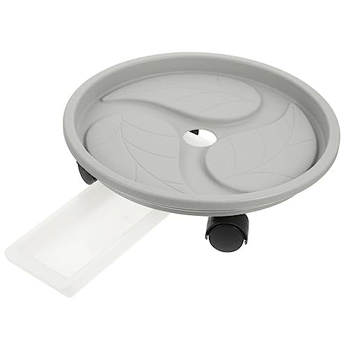 VANZACK Blumentopf Tablett Wasser Pflanzenschale Unterstützung Lenkrollen für Zauberer Bonsai rundes Tablett rollendes Pflanzentablett Pflanzenaufbewahrungshalter Plastik von VANZACK