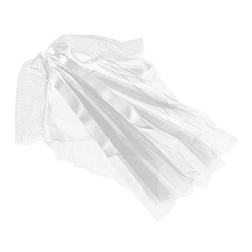 VANZACK Brautschleier mit Schleifen Design Eleganter Tüll Schleier für Hochzeit und Junggesellinnenabschied Leichtes Haarschmuck Accessoire Angenehmer Tragekomfort Stilvolle Kopfbedeckung von VANZACK