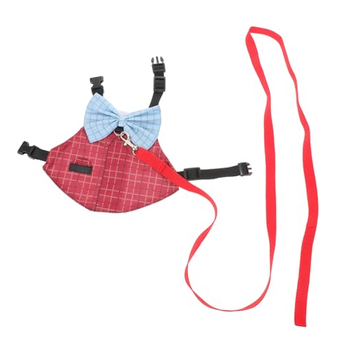 VANZACK Bunny Gentleman Set Brustgurt für Haustiere Kaninchenleine kleine Tierleinen Bunny Accessoires Outfit Hasenleinen und Geschirre kleine Kaninchenkleidung Hasen-Outfit Stoff rot VANZACK Bunny Gentleman Set Brustgurt für Haustiere Kaninchenleine kleine Tierleinen Bunny Accessoires Outfit Hasenleinen und Geschirre kleine Kaninchenkleidung Hasen-Outfit Stoff rot von VANZACK