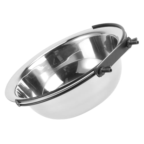 VANZACK Edelstahl Futternapf Anti Umkippen Hundenapf mit Halterung rutschfest Bequemer Futterspender für Welpen und Hunde Haustier Napf zum Aufhängen von VANZACK