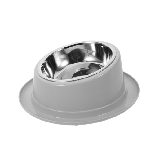 VANZACK Edelstahl Katzennapf Schräger rutschfeste Futterschale für Katzen und Kleine Hunde und Trockenfutter Geeignet Langlebig und Leicht zu Reinigen von VANZACK