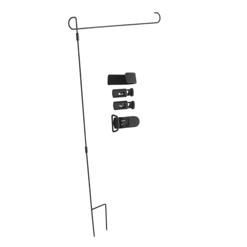 VANZACK Garten Fahnenmast Hof Flaggenständer Hoffahnenhalter Robuster Gartenfahnenhalter Gartenflaggenhalter für den Außenbereich Fahnenhalter für draußen Schmiedeeisen Schwarz VANZACK Garten Fahnenmast Hof Flaggenständer Hoffahnenhalter Robuster Gartenfahnenhalter Gartenflaggenhalter für den Außenbereich Fahnenhalter für draußen Schmiedeeisen Schwarz von VANZACK