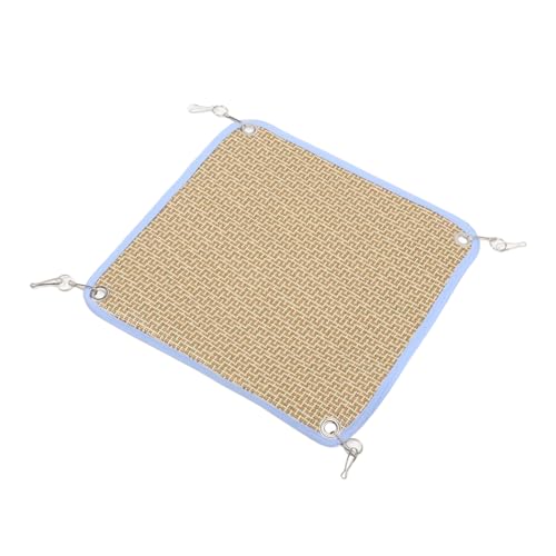 VANZACK Hamsterkäfig Hängematte aus Stroh Käfighängematte für Kleine Haustiere Sicherer Eisenrahmen Komfortable Kauspielzeug Schaukel für Hamster Meerschweinchen und Zwerghamster von VANZACK