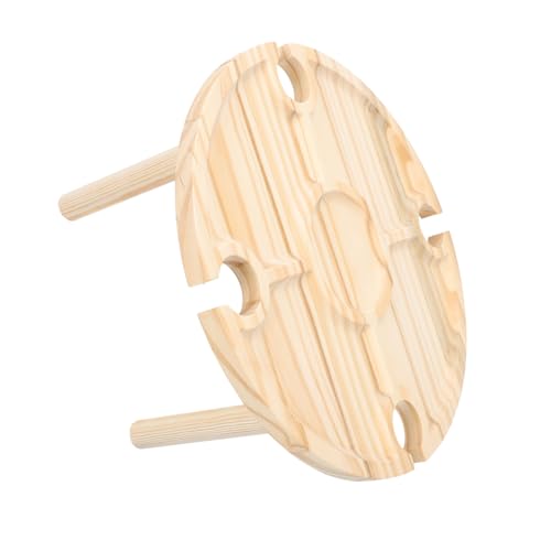 VANZACK Holztisch Weintisch Outdoor Picknicktisch Tragbar Runde Beine Robust Für Garten Camping Terrasse von VANZACK