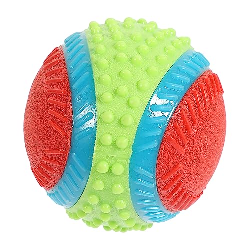 VANZACK Hundemolarspielzeug aus Robustem Gummi mit Rinderaroma Interaktiver Beißball für Welpen Mittelgroße Hunde Fördert Training und Spielspaß Langlebiges Hundespielzeug von VANZACK