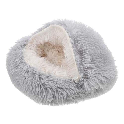 VANZACK Katzenbetthöhle Katzenschlafbett Mit Kapuze Katzenversorgung Schlafbett Für Katzen Plüschkatzenbett Katzenbett Mit Kapuze Katzenbett Mit Abdeckung Katzennestbett Pp Baumwolle Grau VANZACK Katzenbetthöhle Katzenschlafbett Mit Kapuze Katzenversorgung Schlafbett Für Katzen Plüschkatzenbett Katzenbett Mit Kapuze Katzenbett Mit Abdeckung Katzennestbett Pp Baumwolle Grau von VANZACK