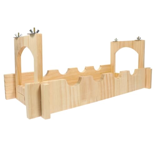 VANZACK Kleine Haustierbrücke aus Langlebigem Holz Glatte Oberfläche Stabiles Hamster Meerschweinchenversteck Vielseitiges Spiel Ruhehaus für Kleine Nager im Käfig von VANZACK