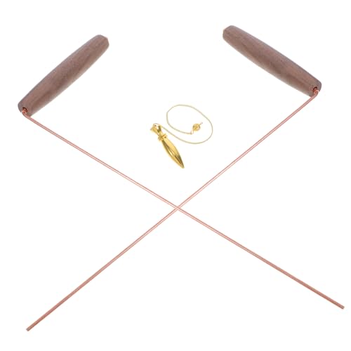 VANZACK Kupfer Dowsing Rods mit Holzgriff Präzisions Wünschelrute für Schatzsuche und Wassersuche Leichtes Tragbares Metalldetektor Werkzeug für Archäologie und Exploration von VANZACK