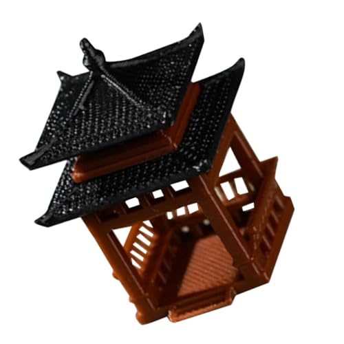 VANZACK Mini-Pagoden-Gartenstatue: Miniatur-Japanische Pagodenlaterne Feenpavillons Aus Kunststoff Figur Laterne Blumenvase Für Aquarien Mikro-Landschaft Puppenhaus-Dekoration von VANZACK