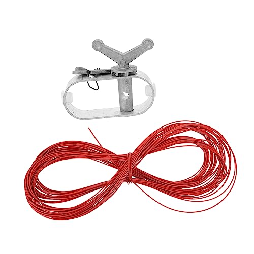VANZACK Poolabdeckung Kabelwinde mit Stahlseil Robuster Drahtseilspanner für Erdbecken Wetterfeste Sicherung Winterabdeckung Einfache und Langlebige Poolabdeckungsbefestigung von VANZACK