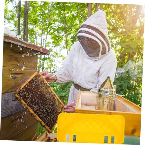 VANZACK Praktisches Imkerwerkzeug Honigentdeckelhalter aus Robustem Kunststoff Leichter Rahmen-Schaber mit Doppeltem Schlitz Tragbar für Effektives Entdeckeln und Wabenrahmenmanagement von VANZACK