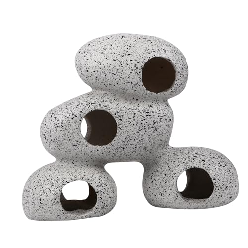 VANZACK Resin Fischversteck Aquarium Stein Höhle für Barsche und Welse Langlebiges Natürliches Habitat Dekoration für Fischbecken Einfache Reinigung und Wiederverwendbarkeit von VANZACK