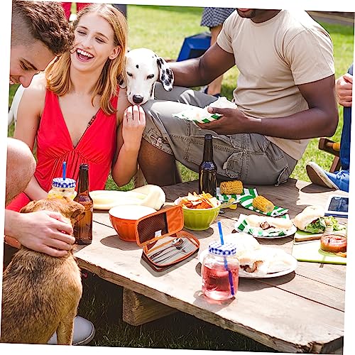 VANZACK Tragbarer Aufbewahrungsbeutel für Kochgeschirr Praktische Geschirrtasche für Camping und Grillen Langlebig mit Reißverschluss für Toilettenartikel und Outdoor Ausrüstung von VANZACK