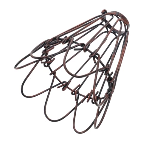 VANZACK Vintage Lampenschirm Metall Lampenschutzkäfig Hängelampe Retro Stil Rostfarbig für Porche Esszimmer Dekor DIY Beleuchtungsschutz VANZACK Vintage Lampenschirm Metall Lampenschutzkäfig Hängelampe Retro Stil Rostfarbig für Porche Esszimmer Dekor DIY Beleuchtungsschutz von VANZACK