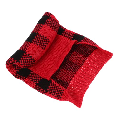 VANZACK Warmer Haustier Strickpullover mit Rollkragen Plaid Muster Elastischer Hundepullover für Kleine bis Mittlere Hunde Wie und Chihuahua Acrylmaterial Gemütlicher Kälteschutz von VANZACK